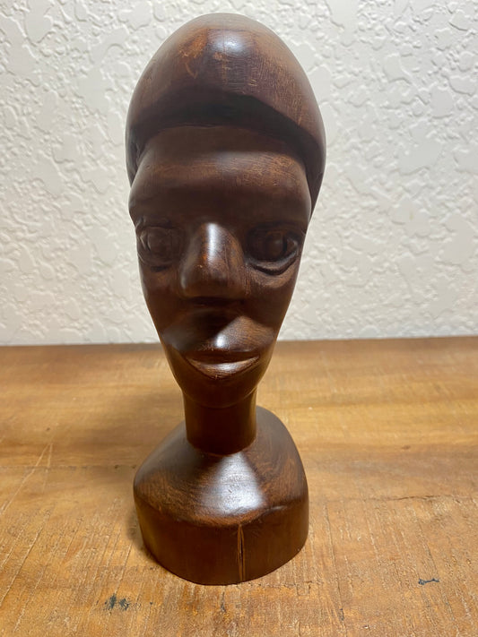 Vintage Hand Carved African Head